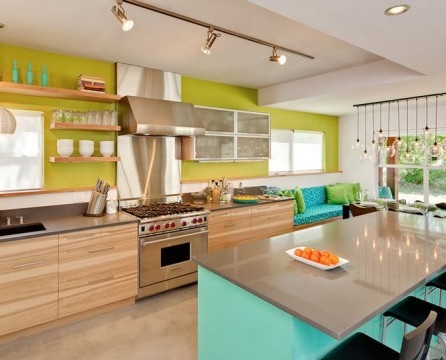 Gabungan warna yang luar biasa di dapur