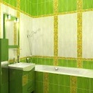 Grünes Badezimmer