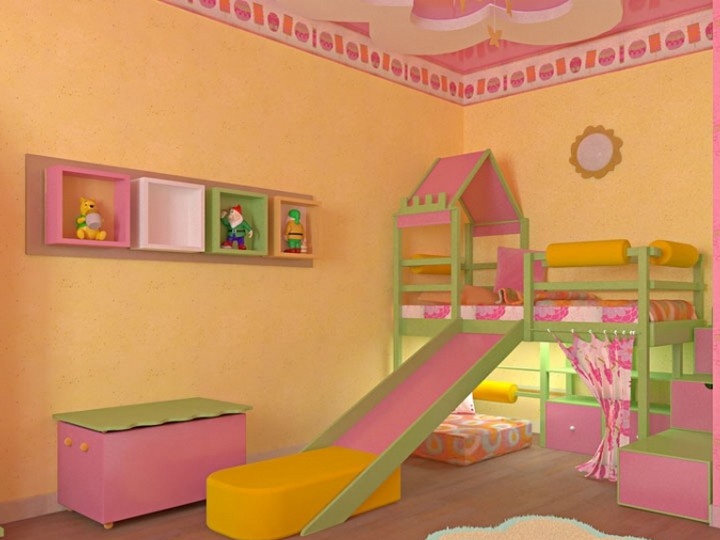 Möbel für ein Kinderzimmer für ein Mädchen