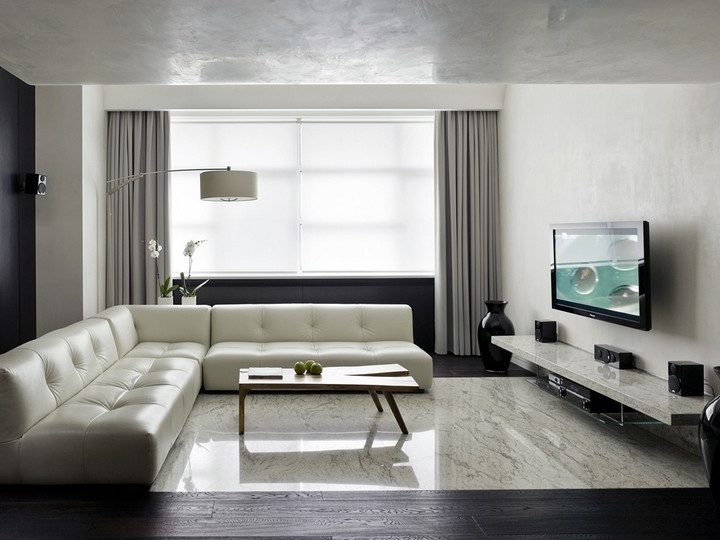 Wohnzimmerfoto der modernen Möbel