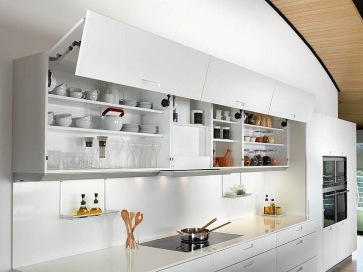 Reka bentuk dapur dalam gaya foto minimalis