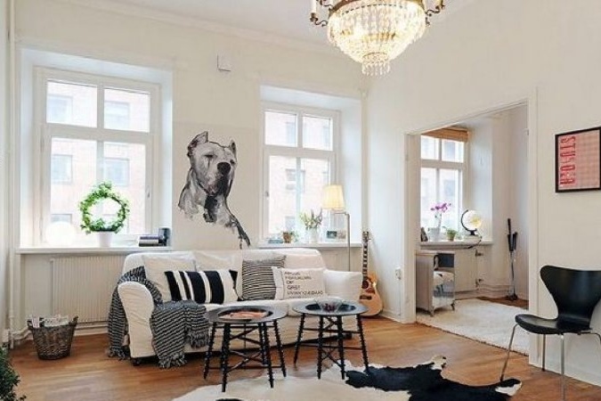 Schwedischer Stil in der Wohnung