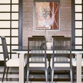 Japanischer Stil im Inneren der Wohnung