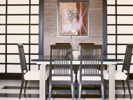 Japanischer Stil im Inneren der Wohnung