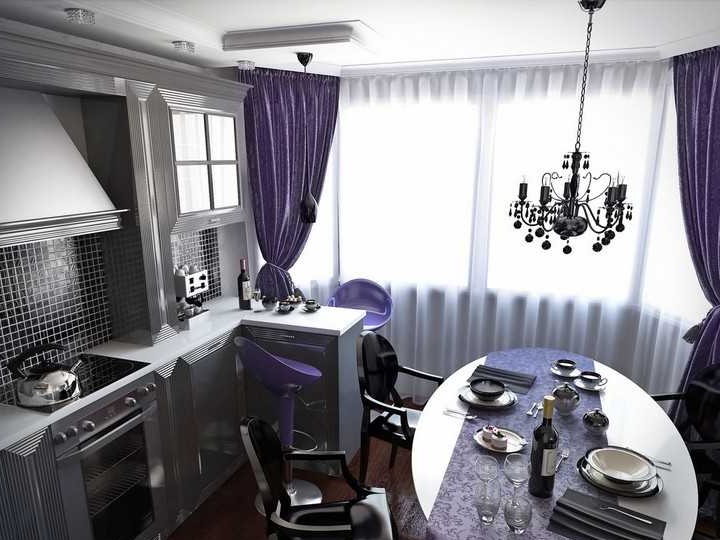 Vorhänge in der Art Deco Küche