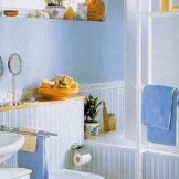 Blaues kleines Badezimmer