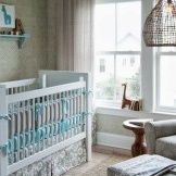 Die Gestaltung des Zimmers für Neugeborene auf dem Foto