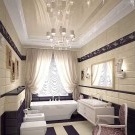 Helles Badezimmer Art Deco