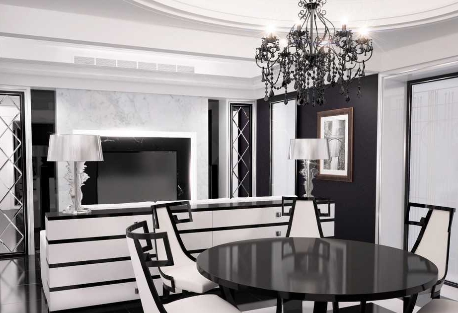 Schwarz-Weiß-Töne Art-Deco-Stil