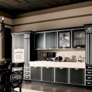 Schwarze Möbel im Art-Deco-Stil für die Küche