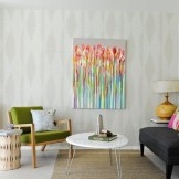 Wallpaper untuk ruang tamu dengan gaya minimalis