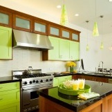 Die Küche ist grün