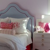 Weibliches rosa Schlafzimmerdesign