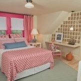 Reka bentuk bilik tidur wanita merah jambu