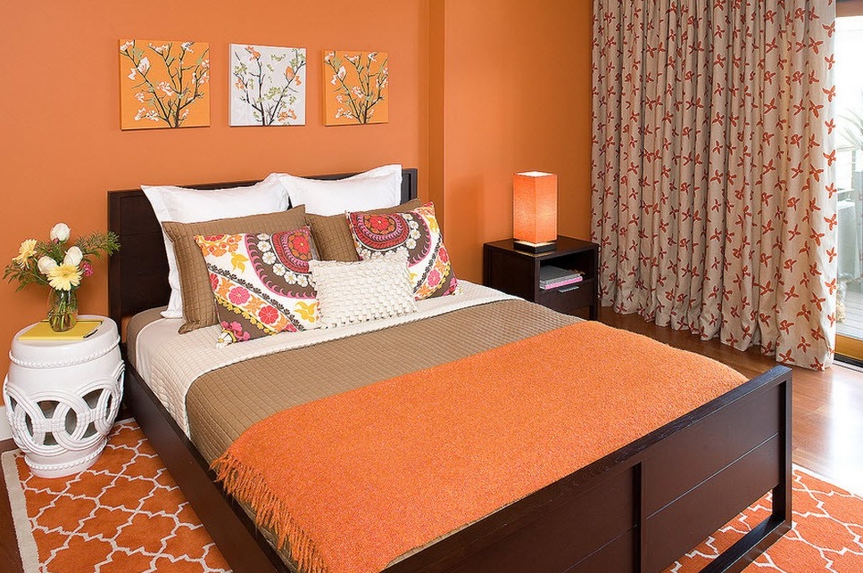 Schlafzimmer orange