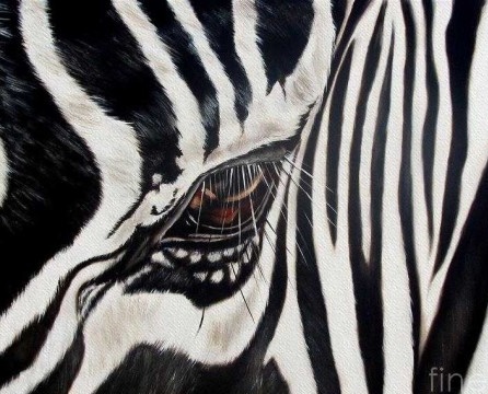Zebra melukis di kawasan pedalaman