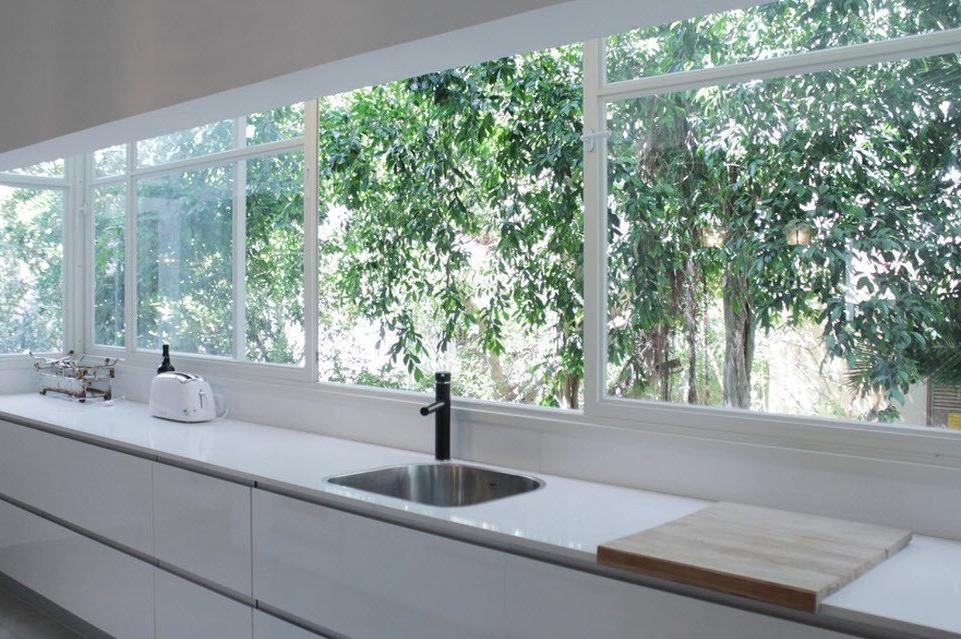 Riesige Fenster für die Küche