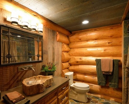 Log dinding di bilik mandi