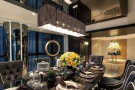 Exquisite Esszimmergestaltung in Singapur Wohnung