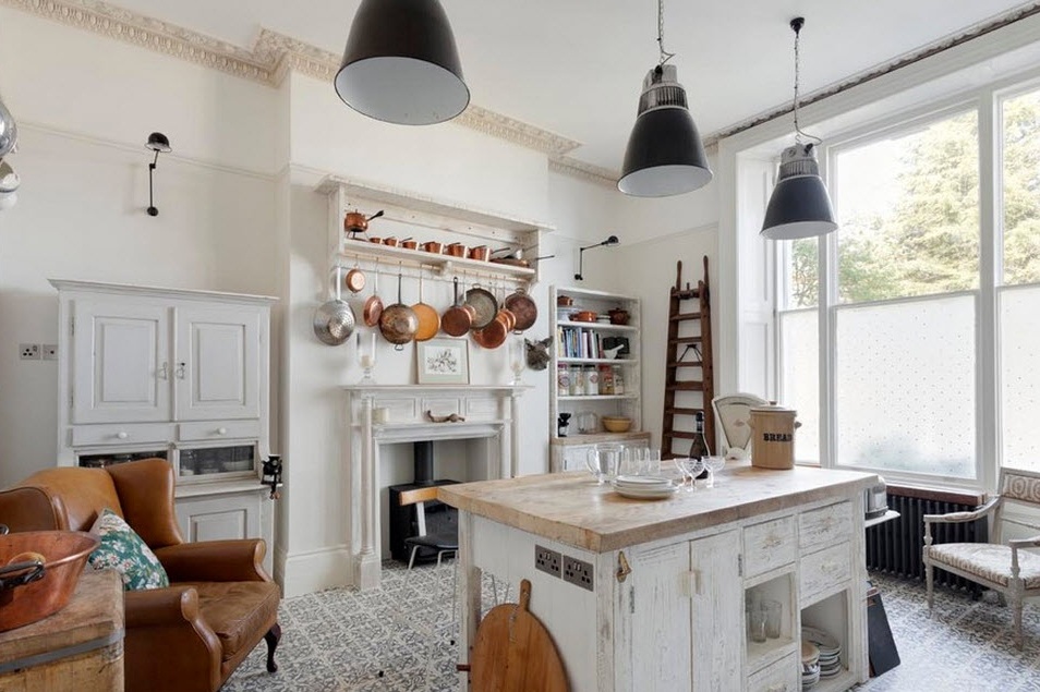 Das ursprüngliche Design des Küchenraums