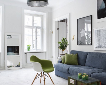 Gaya Scandinavia dalam reka bentuk apartmen Sweden