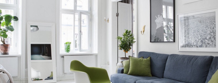 Skandinavischer Stil im Design einer schwedischen Wohnung
