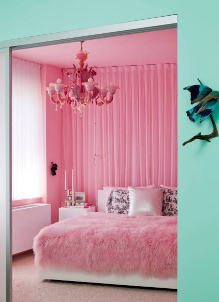 Schlafzimmer in pink