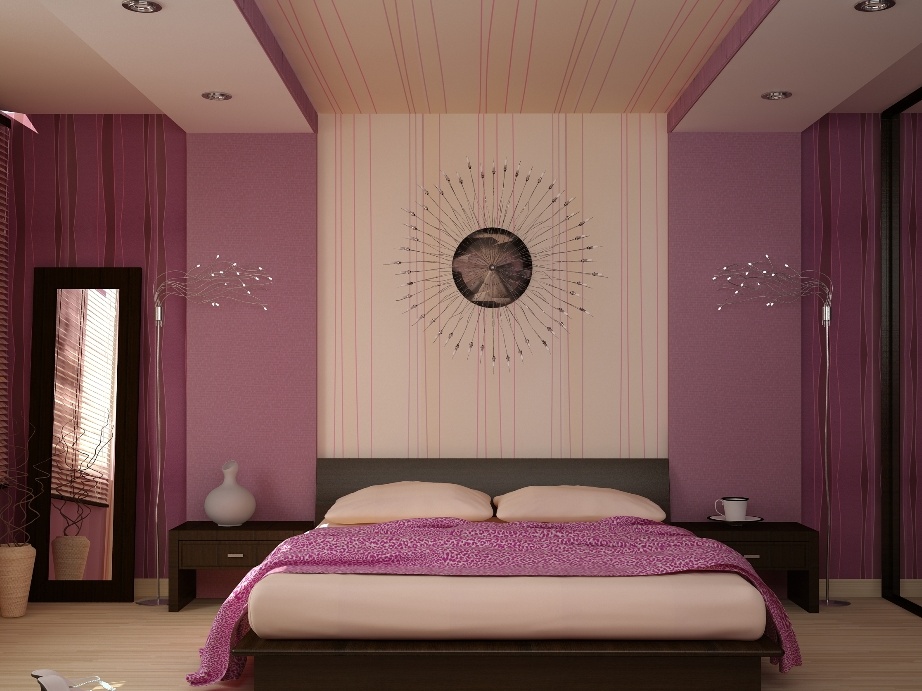 bilik tidur segi empat tepat dalam dua warna