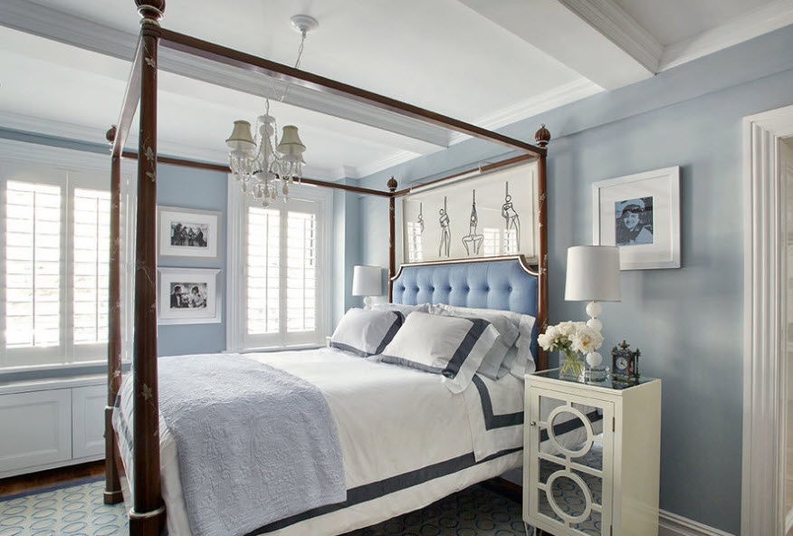 bilik tidur biru dan putih