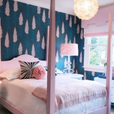 Romantisches rosa Schlafzimmer