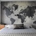 Peta dunia tiruan pada kertas dinding foto