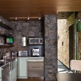Steinmauer Küche