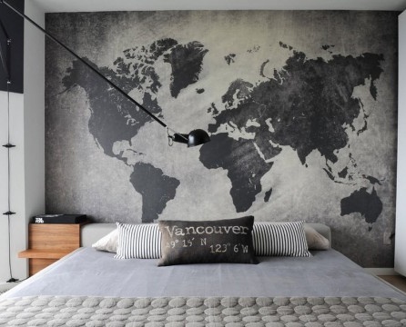 Wandbild grau im Schlafzimmer